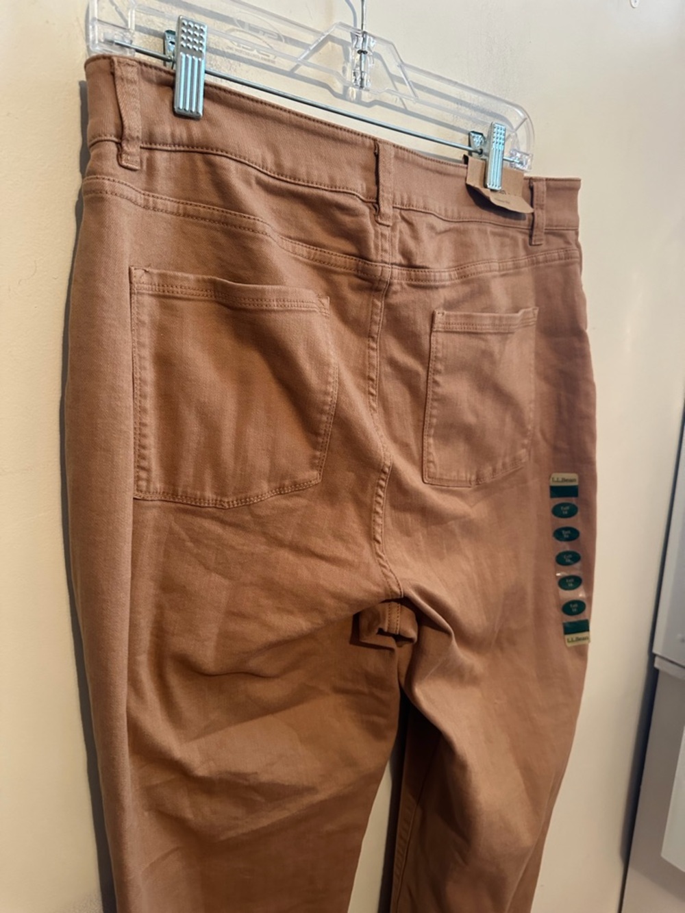 L.L.Bean Classic Fit Denim Jeans Women’s 14 Tall Tan Straight Leg 34x32 - Picture 7 of 9